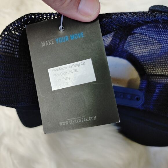 Level wear La Grange Cap Navy Snapback Adjustable Sword Ribbon. - Picture 2 of 3